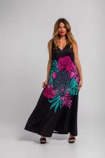 Vestido Tirantes Lolina de hojas y panteras