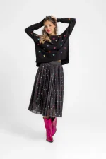 Suéter crop con cuello perkins Stars de Lolina en Girasol Murcia
